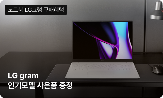 LG gram 인기모델 사은품 증정