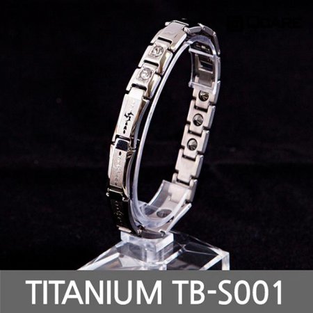  티타늄 게르마늄 자석 팔찌 TB-S001 (실버 L)