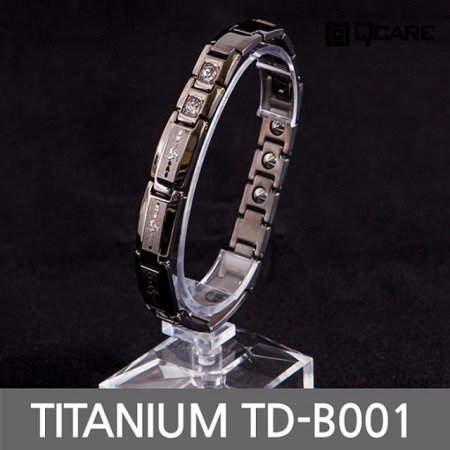 티타늄 게르마늄 자석 팔찌 TD-B001 (다크그레이 M)