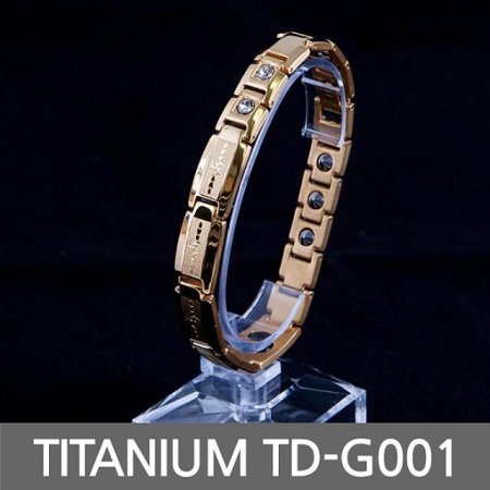  티타늄 게르마늄 자석 팔찌 TD-G001 (골드 L)