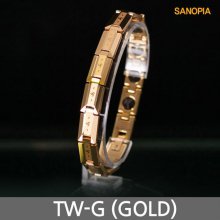 사노피아 게르마늄 텅스텐 팔찌 TW-G 골드 [S/M/L]