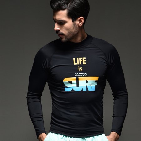  SURF 블루하와이 래쉬가드 오렌지 XL 남성