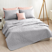 솔리드 항균 누빔 스프레드 밀키그레이(150X210) 2장