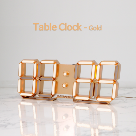  Table Clock 골드 (전선길이 3m -화이트)