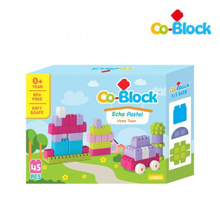 [Co-Block] 에코파스텔코블록 홈타운 45pcs
