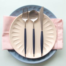 몽블랑 큐티 양식디너세트(디너나이프+포크+스푼) - 블루