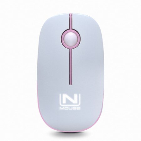 NMOUSE W42 LED 무소음 무선 마우스 핑크
