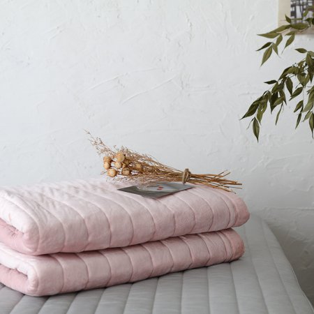  극세사 패드 핑크 퀸 겨울 패드 따뜻한 침대패드