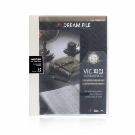 (당일배송) VIC 윈도우 클리어화일 40P 백색