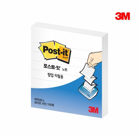  3M 포스트잇 팝업리필 KR-330-L 화이트