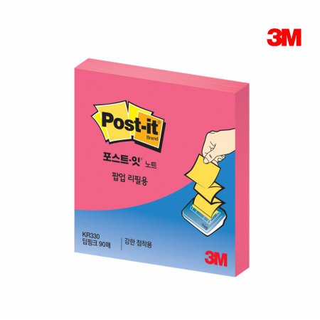  3M 포스트잇 팝업리필 KR-330 SSN 딥핑크