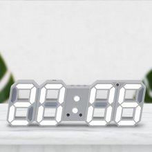 스마트 LED 시계(24CM 소형/흰색)_어댑터포함