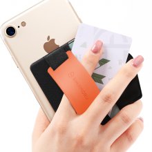 밴드 실리콘그립 핸드폰 카드케이스 - 오렌지