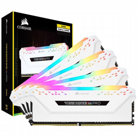 커세어 VENGEANCE PRO RGB WHITE DDR4 64GB PC4-21300 CL16 (8GBx8)