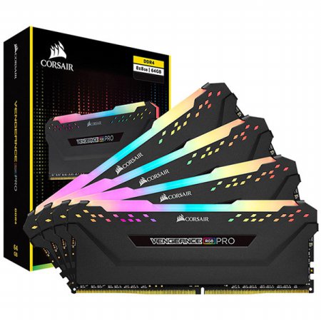 커세어 VENGEANCE PRO RGB BLACK DDR4 64GB PC4-24000 CL15 (8GBx8)
