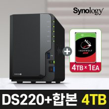 [공식총판]시놀로지 DS220+[4TB] 씨게이트 아이언울프