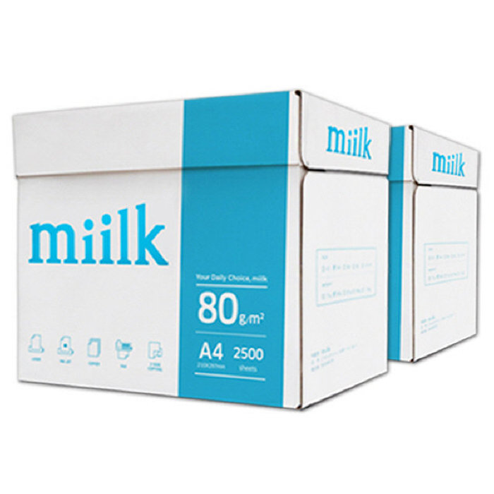 밀크 A4용지 80g 2박스 5000매 Miilk