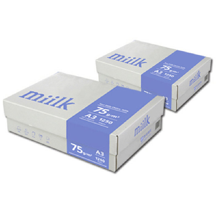 밀크 A3용지 75g 2박스 2500매 Miilk
