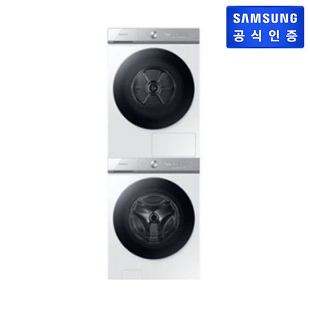 [2주이상소요] 그랑데 AI 드럼 세탁기(24kg)+건조기(19kg) 세트 WF24A9500KW+DV19A9740CW (스태킹키트 포함,세제자동투입,화이트)