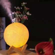 [해외직구] 3D 달무드등 가습기 원터치밝기조절 3가지컬러