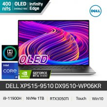 XPS15-9510 DX9510-WP06KR 인텔 11세대 i9/32GB/1TB/RTX3050Ti/OLED/Win10