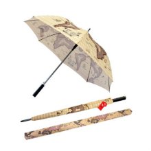 화이버 고지도패턴 장우산 패션 우산 골프 우산