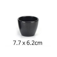 PB 블랙 고급 멜라민 컵 7.7x6.2cm 1p