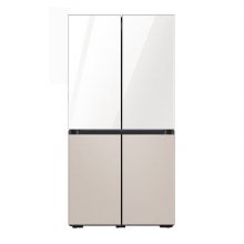 비스포크 4도어 냉장고 RF85A9103AP (875L,글램화이트+새틴베이지)