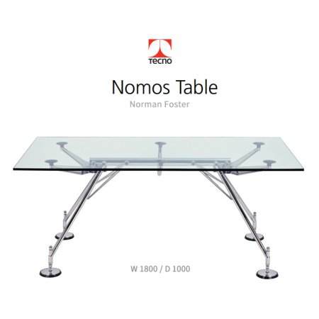 [Tecno] 테크노 노모스 테이블 1800x1000 크롬 Nomos Table