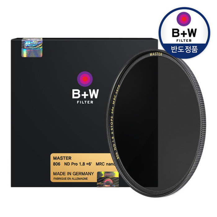 슈나이더 본사공식 B+W ND nano 64x 77mm MRC MASTER 카메라 렌즈 필터