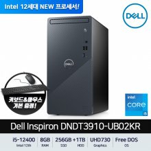 Dell 인스피론 3910 데스크탑  DNDT3910-UB02KR[i5-12400/8GB/256GB+1TB]
