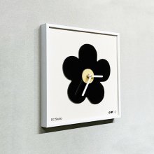 [해외직구] 북유럽 사무실 액자 인테리어 플라워 벽시계 무소음 소형