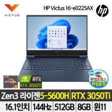 HP Victus 16-e0225AX 게이밍 노트북/R5/RTX 3050Ti/512GB/윈11