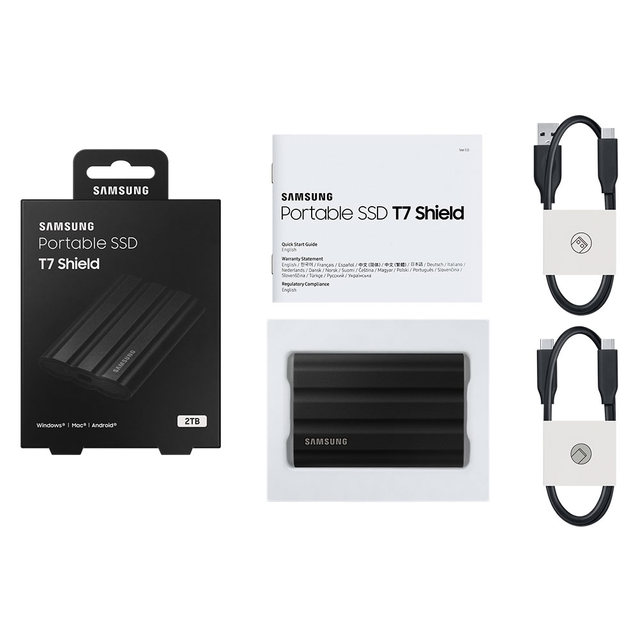 포터블 외장SSD T7 Shield 2TB 블랙 USB 3.2 Gen.2 MU-PE2T0S/WW (정품)