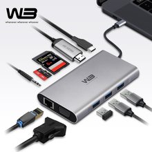 W3 USB 3.0 멀티허브 10in1 C타입 4K CTH10