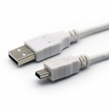 CableMate USB2.0 케이블 미니 5핀 화이트0.3M