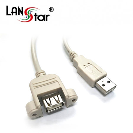 USB2.0 판넬형케이블 A형 M/F 나사고정 1M