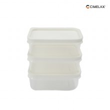 씨밀렉스 냉장고정리용기 납작소분용기 (260mlx3개) 보관용기