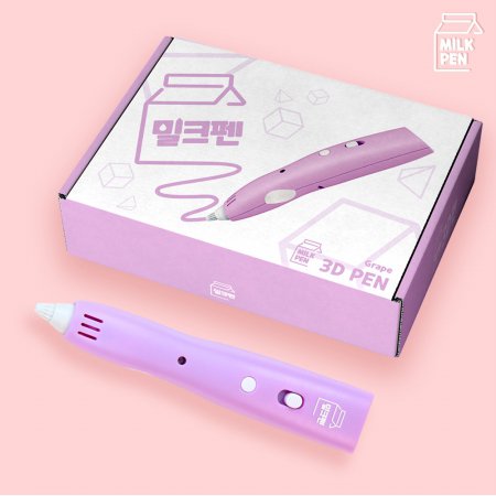 밀크펜 펜톡 저온 3D펜 패키지 포도맛 어린이용 쓰리디펜