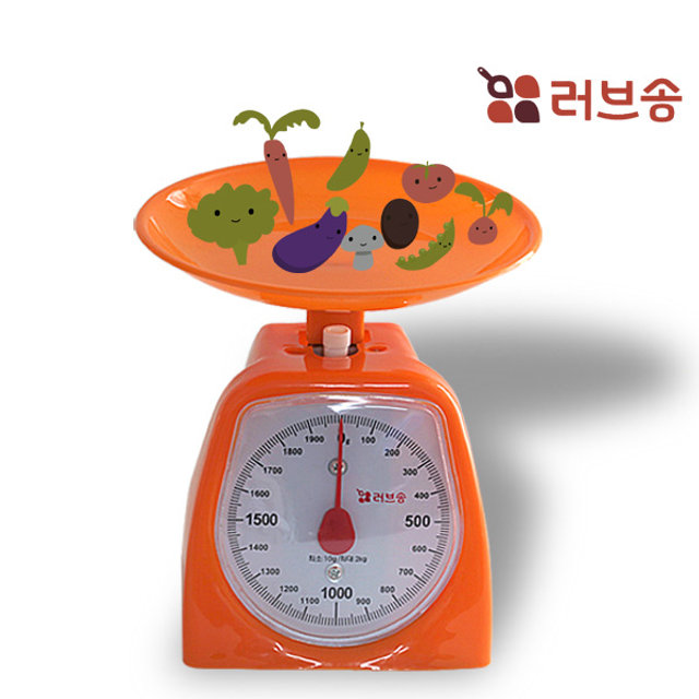 러브송 주부저울 2kg 아날로그저울 주방저울