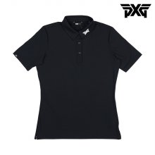 [해외직구] PXG 여성 골프웨어 RP 시그니처 폴로 카라 반팔 티셔츠 블랙