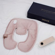 인더스 온수 무선 목 어깨 온열팩 찜질기 핑크