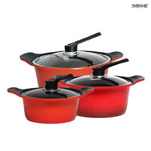키친아트 S100G 통주물 세라믹코팅 냄비세트 3종G(양20+24+곰28)