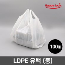 NEW 배달 비닐봉투-LDPE유백(중)_100매