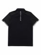 메쉬 소매 포인트 반팔 티셔츠 [BLACK]