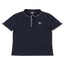 소매 파이핑 프릴 여성 반팔 티셔츠[WHITE/NAVY]