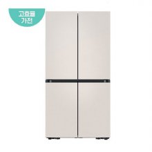비스포크 냉장고 4도어 프리스탠딩 RF84C906B4E (875L)