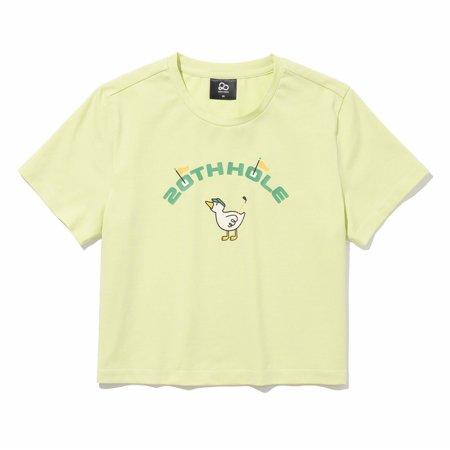  투에니더그 골프 프린트 여성 반팔 크롭 티셔츠 [PARADISE GREEN]