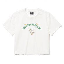 투에니더그 골프 프린트 여성 반팔 크롭 티셔츠 [WHITE/PARADISE GREEN/PALE PEACH/BLACK]