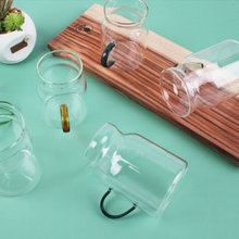 레벤호프 글라스 컬러핸들 우유 머그컵 밀크티잔 300ml, 500ml 모음